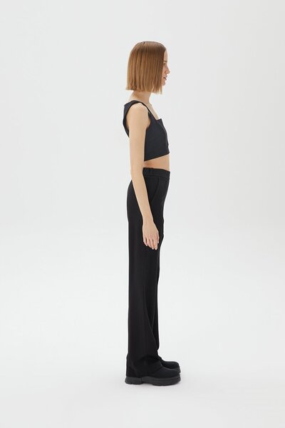 Rue Studio Strappy Black Crop Top