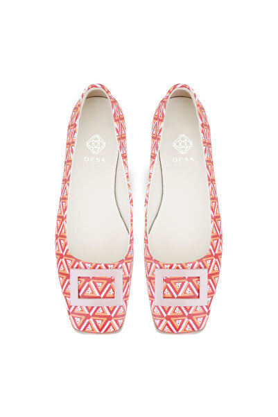 Desa Women's Red Monogram Ballerinas