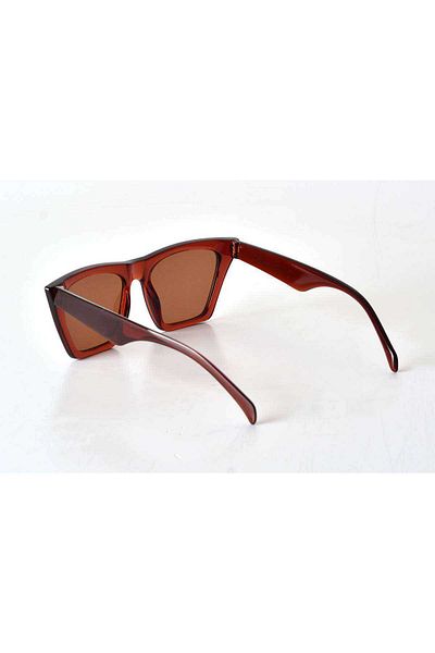 sedustore Brown Transparent Rimmed Unisex Sunglasses - Fashion Eyewear