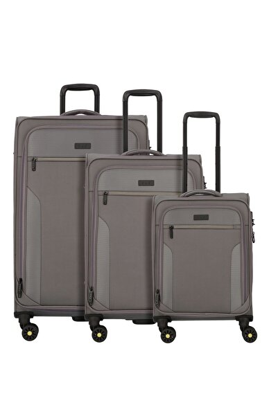 D&N Travel Line 9704 4 Rollen Kofferset 3-teilig mit Dehnfalte