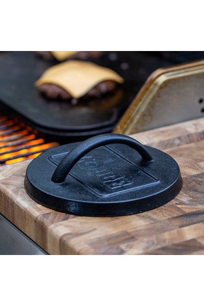 Lodge Seasoned Even Heating Cast Iron Burger Press 6.25inch