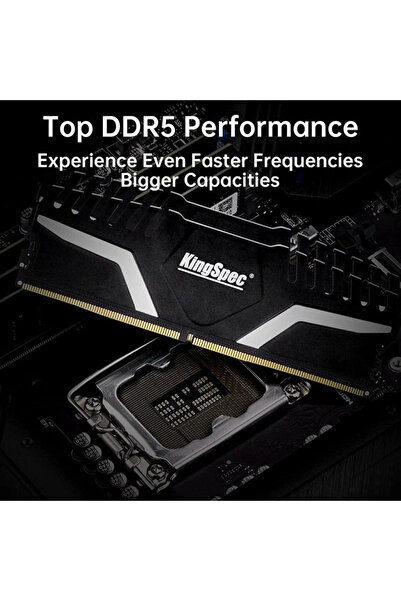 KINGSPEC وحدة تبريد DDR5 سوداء 16 جيجابايت (2x8) 4800 ميجا هرتز