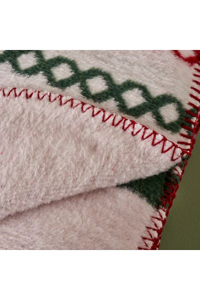 Bella Maison Jolly Mottolu Cotton Tv Blanket Red-Green (130X170 cm)