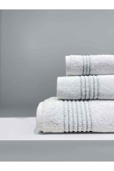 Gül Güler Gray Embroidered Hand Towel - Valeri Model