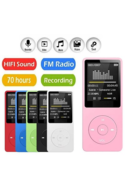 JUNGLEE 8GB DAHİLİ HAFIZALI BLUETOOTHLU MP3-MP4 ÇALAR FM RADİO DAHİLİ HOPARLÖR EKRANLI MÜZİK ÇALAR