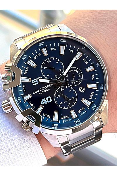 Lee Cooper Steel Band Inner Functions Active 5 Atm Water Resistant Men Wrist Watch Elc07469.390