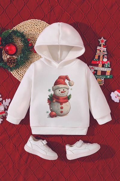 ADABEBEK New Year's Retro Man Printed Baby Sweatshirt - 23069