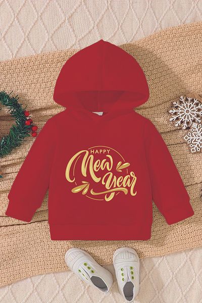 ADABEBEK New Year's Special Happy Birthday Printed Baby Sweatshirt 23174