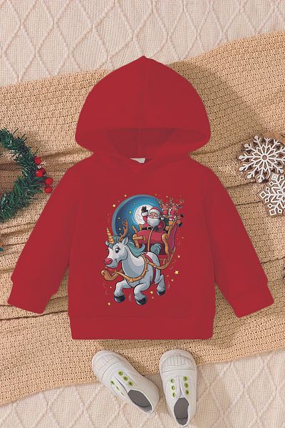 ADABEBEK Santa Claus Printed New Year's Special Baby Sweatshirt - 23084