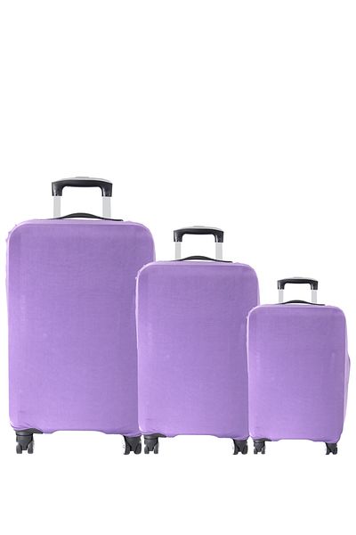 MY SARACİYE My Lilac - Large, Medium, Cabin Size Saddle Suitcase and Suitcase Cover Set