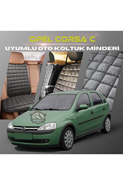 SHOOPLAA طقم وسائد مقعد السيارة Opel Corsa C بلون أنثراسايت مع جيوب ريش تايلا...