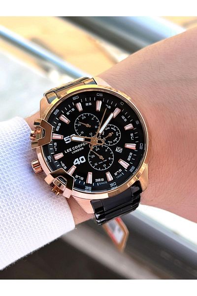 Lee Cooper Steel Band Inner Functions Active 5 Atm Water Resistant Men Wrist Watch Elc07469.450