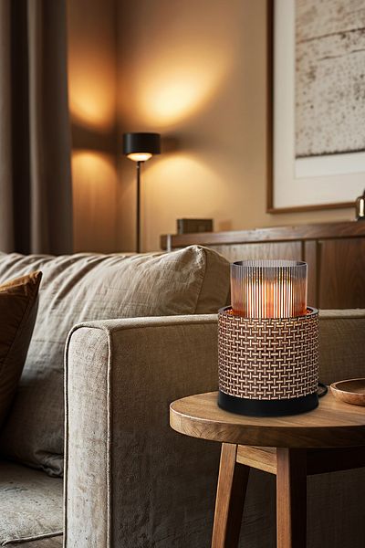AG LightDesign Brown Lampshade Bedroom Living Room Modern Decorative Table Lamp