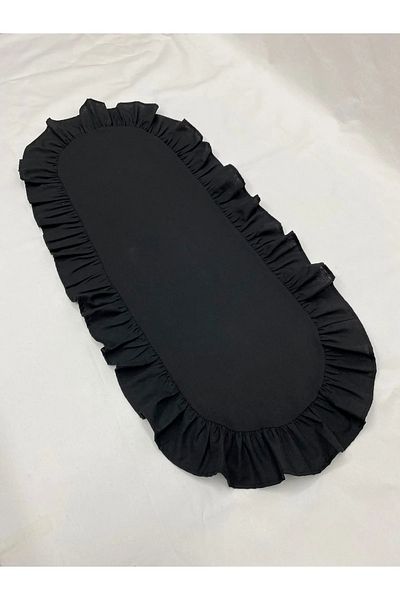 LILYUM Acasă Bumbac Poliester Volanat Oval Runner 40x110 Cm