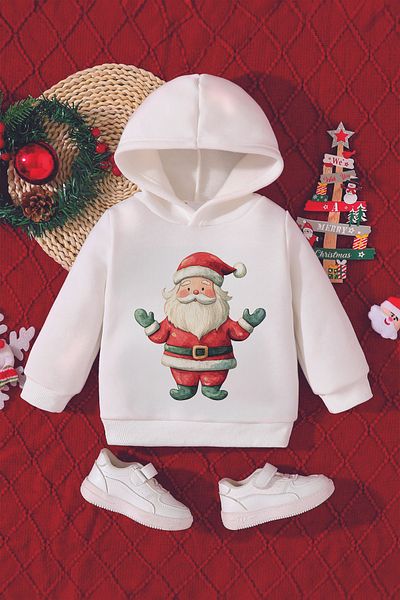 ADABEBEK New Year's Special Christmas Cartoon Character Printed Baby Sweatshirt 23117