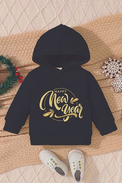 ADABEBEK New Year's Special Happy Birthday Printed Baby Sweatshirt 23174