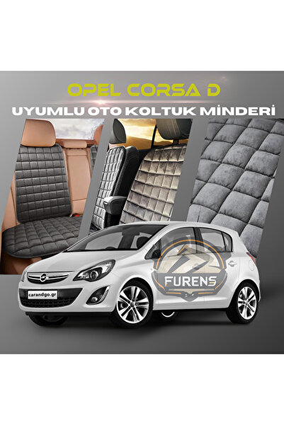 SHOOPLAA طقم وسائد مقعد السيارة Opel Corsa D بلون أنثراسايت مع جيوب ريش تايلا...