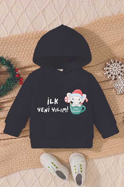 ADABEBEK New Year's Printed Baby Sweatshirt - 10144