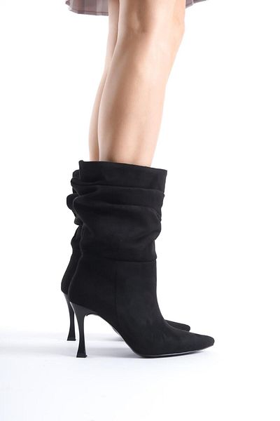 LDR Γυναικείες μπότες με λεπτό τακούνι Suede Bellows