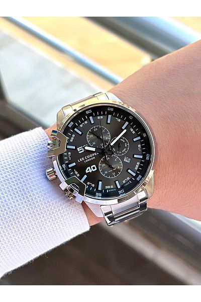 Lee Cooper Steel Band Inner Functions Active 5 Atm Water Resistant Men Wrist Watch Elc07469.350