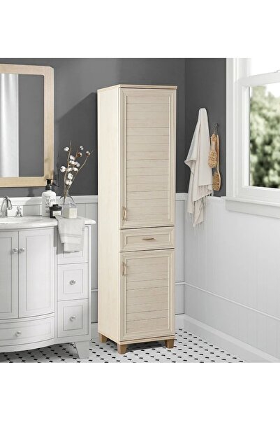 Evistro Panjur Kapaklı Mutfak ve Banyo Boy Dolabı Akçaağaç