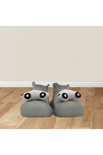 Hamiki Sevimli Araba Figürlü Babet Panduf Ev Botu Ev Ayakkabısı Kreş Ayakkabısı