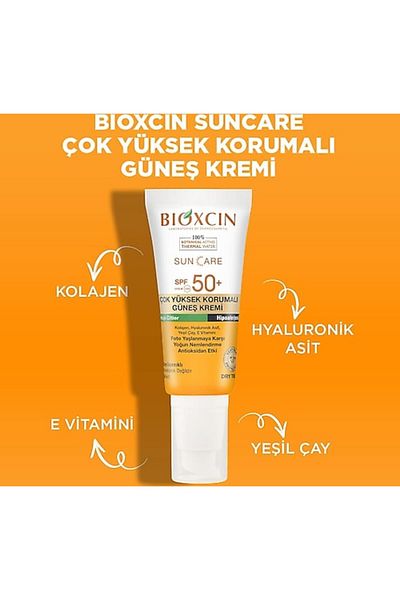 Bioxin Sun Care Spf 50 Very High Protection Colored Sun Cream for Oily Skin 50 ml