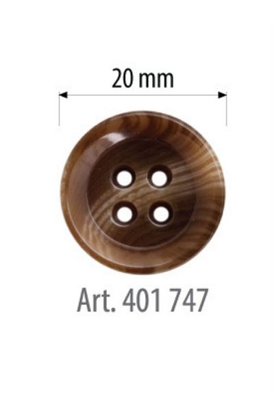 ÖZ-EL AŞ 6 Brown Buttons - 20 Mm, Skirt and Sweater Buttons 401 747