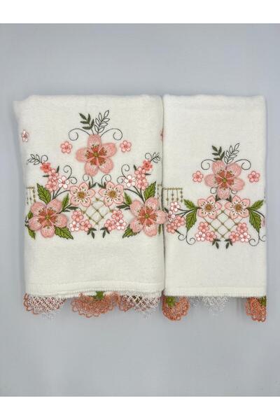 Şatilli Handmade İğne oyalı 3d Nakışlı kadife Analı-kızlı 50x90 yüz&30x50 mut...