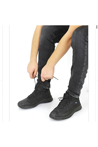 Scootland HAKİKİ DERİ SİYAH YARIM BOT