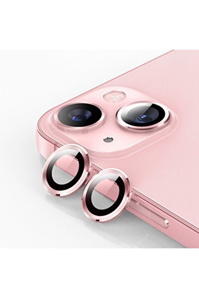 Ally iPhone 15/15 Plus Tempered Kamera Lens Koruma Cami PEMBE