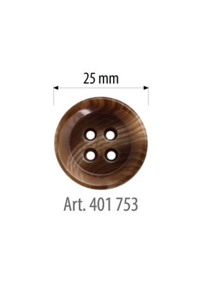 ÖZ-EL AŞ 6Pcs Brown Oversized Button - 25mm Skirt and Sweater Button 401 753