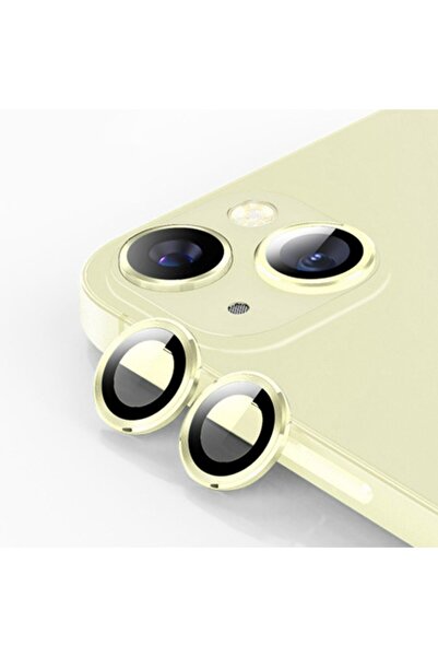 Ally iPhone 15/15 Plus Tempered Kamera Lens Koruma Cami GOLD