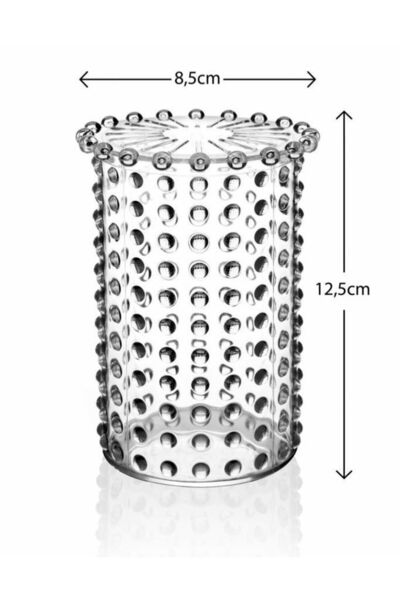 Çavdar Group Set of 6 Bead Patterned Jars with 6 Lids Bead Storage Container Spice Rack