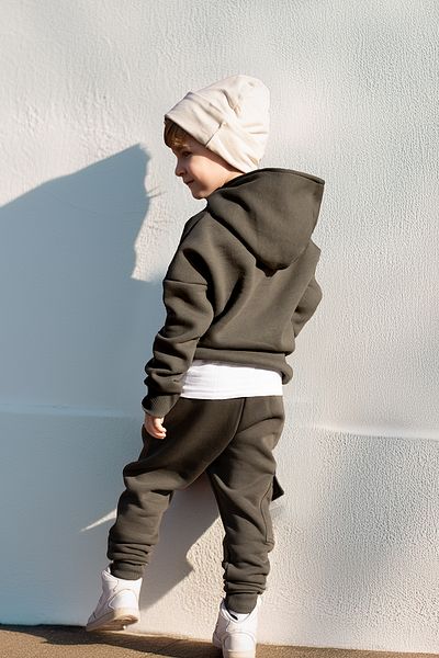 Catz Kids Set de trening cu glugă cu 3 fire de culoare kaki