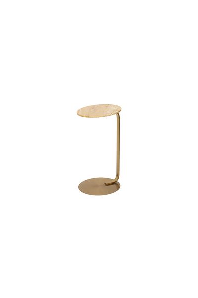 Areka Golden Service Table, Golden Iron Base, Graniet Top