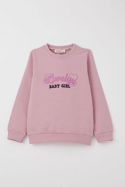 Breeze 1-4 Years Old Girl's Love Embroidered Tracksuit Set - Dried Rose