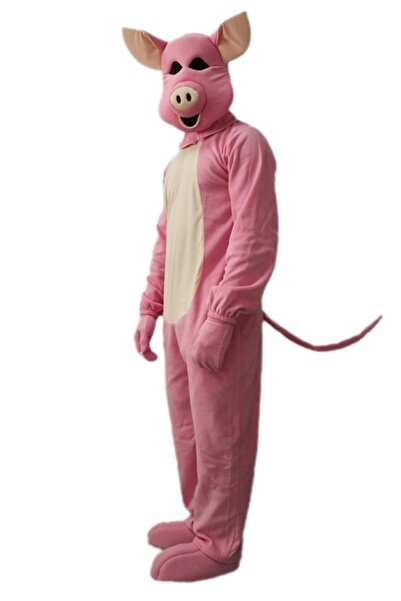 Kostüm Sarayı Unisex Pembe Domuz Kostümü