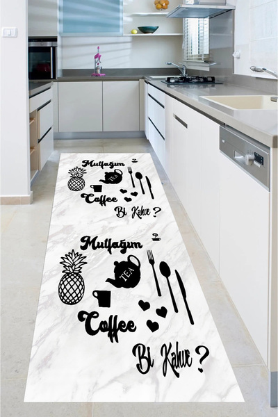 Bordo Halı Yıkanabilir Kaymaz Taban Halı Salon Dekor Yolluk Koridor Mutfak Halısı Bikahve