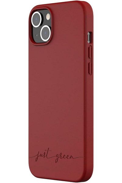 Force Just green eco-designed case for iphone 14 Plus, Natural red