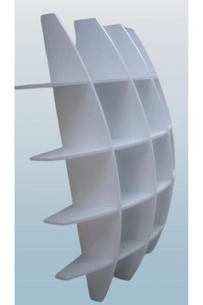 BENGİ TİCARET Kitaplık 13664 UZAY kitaplık Duvar Monte Kayın Beyaz Yer kazand...