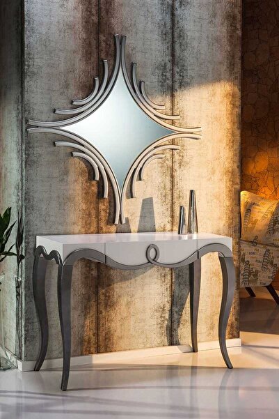 Ankara Mobilya Dresuar 12453 CNC KABARTMA Kayın Aslan Ayak MDF tabla ayna Par...