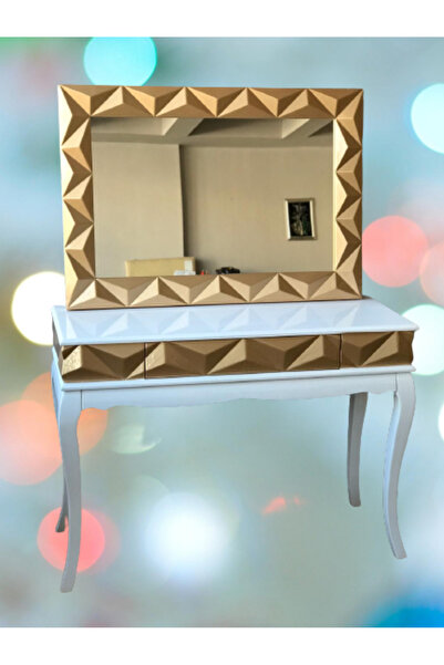 BENGİ TİCARET Dresuar 18184 Pramit Model Kayın Aslan Avangart Ayak ake Gold B...