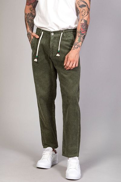 LTC Jeans Ανδρικό βελούδινο παντελόνι χακί φαρδύ με άνετη εφαρμογή