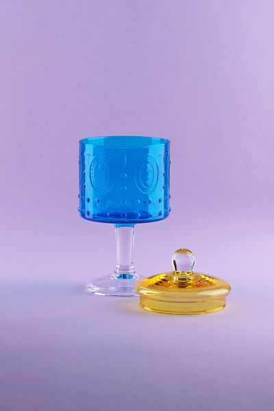 Glore Turquoise Yellow Standing Bowl