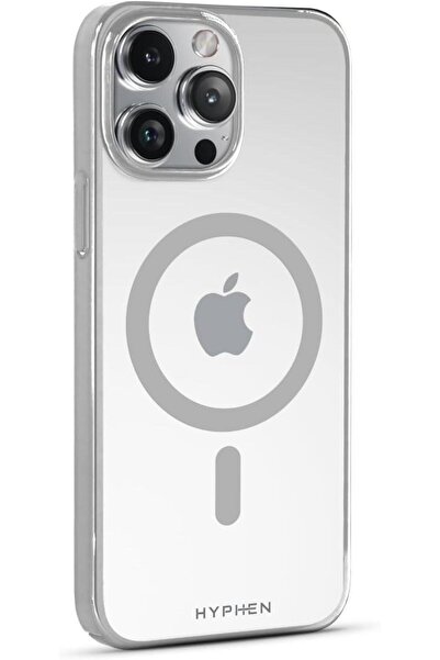 HYPHEN حافظة إطار NOCT متوافقة مع MagSafe iPhone 15 Pro Max 6.7 بوصة - فضي