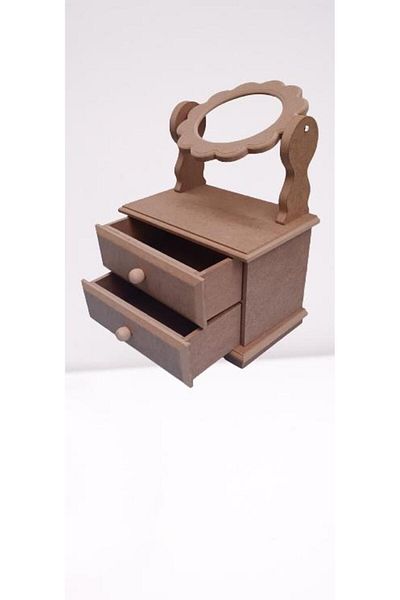 BENGİ TİCARET Hobby Erdl 90064 Decorative Makeup Box Raw Model Daisy Mirror Frame 2Çek Handmade