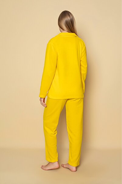 Sude HOMEWEAR Kadın Tweety Desenli Gömlek Polar Pijama Takımı