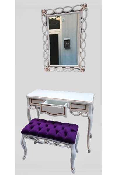 BENGİ TİCARET Dresuar 12099s Onsuz Çekm Sarmaşık Ayna Kayın Aslan Ayak Puf Kapiton Döşem Elyapı