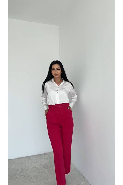 Swass Skinny Leg Classic Belted Fabric Trousers